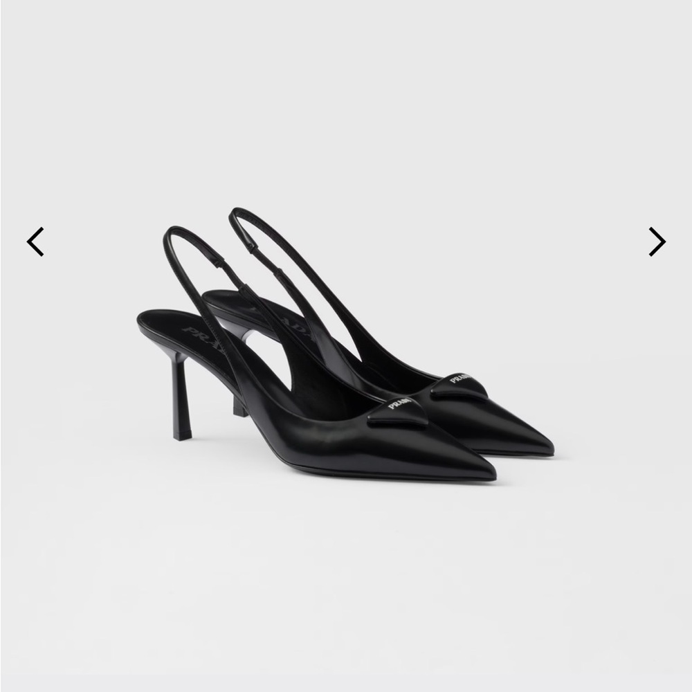 Prada Brushed Leather Slingback Heel